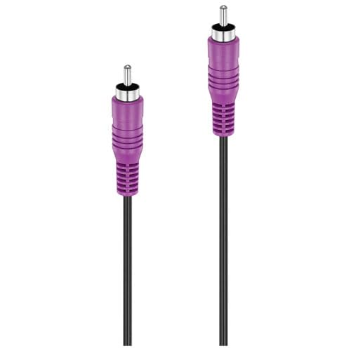 INSIGNIA 15 ft Subwoofer Cable, RCA Audio Cable for Powered Subwoofers, Home Theater Receivers, Amplifiers & Sound Systems