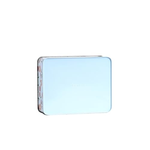 Image of Rectangular Metal Storage Box (White) | Airtight Tin for Cookies, Cupcakes & Cakes | Kitchen Decor & Gift Box for Weddings, Festivals & All Occasions | Durable & Lightweight pack of 1