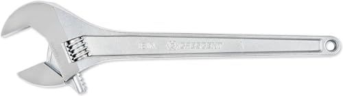 Crescent Wrench,Chrome,Adj,Tapered Handle,24