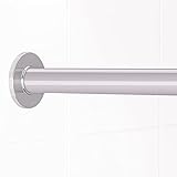 TidyFriend Shower Rod Cover 58 Inch, Smooth Glide Shower Curtain Rod Cover for Straight Shower Rods, Rust Cover and Bathroom Decor Upgrade, Easy Slip On Design (Grey)