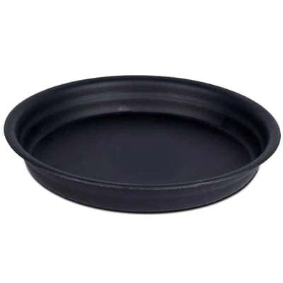 Image of SIGNY Round Bottom Tray(Plate /Saucer) Suitable for 10 Inch Round Plastic Pot - Black - Set of 6 | Heavy Duty Highly Durable Plant Saucer for Indoor Home Decor & Outdoor Balcony Garden (6, 6.4 Black)