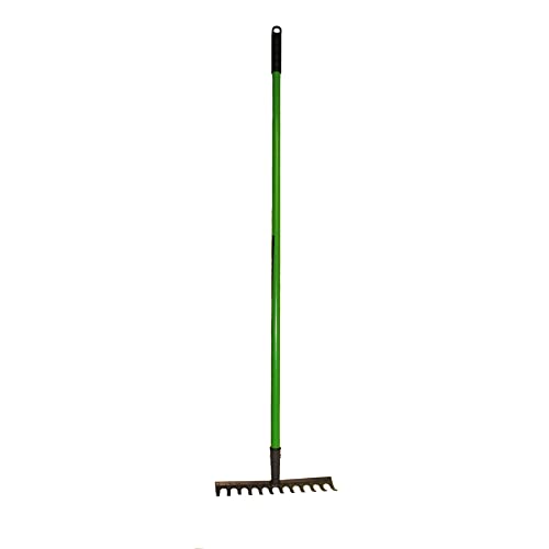 AB Tools Garden Rake Soil Leaves Leaf Raker 12 Teeth Carbon Steel with PVC Grip GAR02 - Image 3