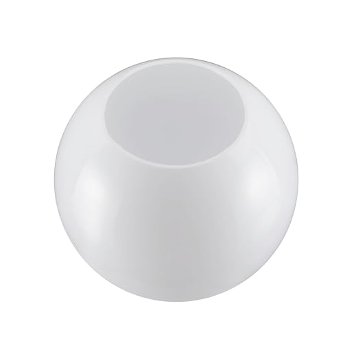 Image of Aspen Creative 28002-31, 8 inch White Acrylic Replacement Lamp Post Globe with 3-3 /4 inch Neckless Opening