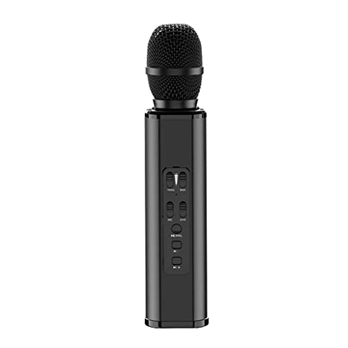 XZJJZ Bluetooth Microphone Computer Mobile Phone Singing Portable Speaker Voice Changer Wireless Condenser Microphone Home KTV (Color : C, Size : 1.89 * 9.45in)