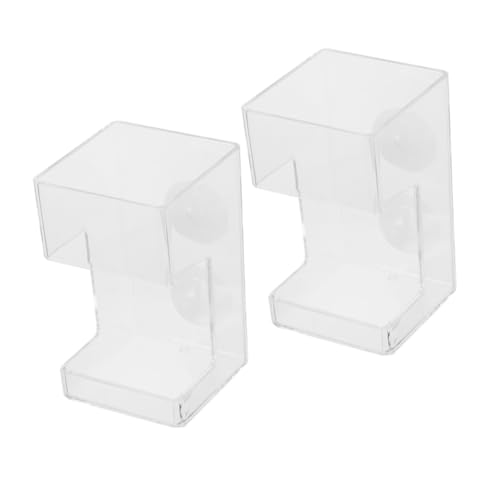 CIYODO 2pcs Fish Tank Feeder Kettle Water Bottle Washable Stabilizer Spoon Water-Stop Water Bottles Automatic Aquarium Feeder Aquarium Tableware Spoon Acrylic Transparent