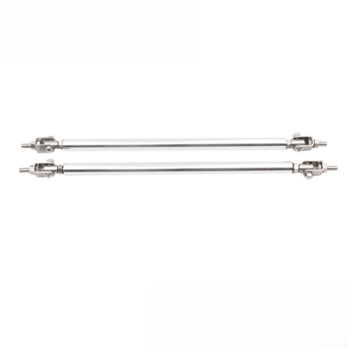 PETiB For 2Pics Adjustable Front Bumper Lip Splitter Support Rods for Car, 20cm Stainless Steel Fitment with Hinged Joints, For Easy Installation for High-Speed(Silver)