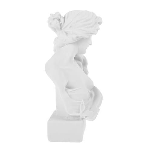 GRIRIW Statua in Resina Dea Romana e Greca Busto Decorativo Bianco per Soggiorno Camera e Mensola Scultura Mitologica Femminile Antica Raffinata ed Elegante
