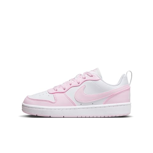 Image of NIKE Unisex Kids Court Borough Lo Recraft Sneaker, White Pink Foam, 5.5 UK