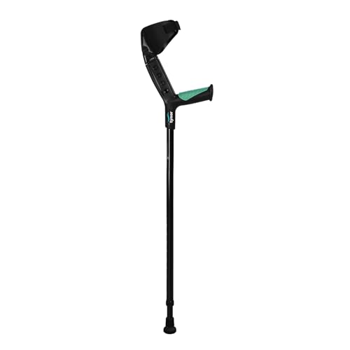 Tynor Elbow Crutch Adjustable, for men & women, Lightweight & Durable Crutch for Mobility Support, Comfortable Ergonomic Design | Universal Size, 1 Unit (Black)