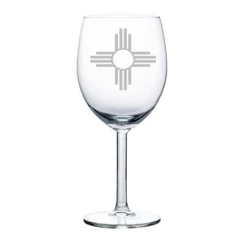 MIP Brand Wine Glass Goblet New Mexico Sun Symbol (10 oz)