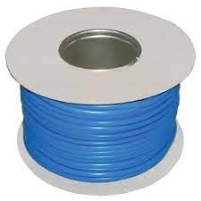 UKCABLE-TIES Electrical PVC Yellow/Green Earth Sleeving Cable Protection Flexible Tubing (Blue, 2mm - 100M Roll)