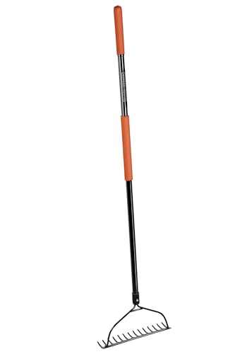 BLACK+DECKER Planierrechen - 150 cm - Fiberglas und Kohlenstoffstahl - Schwarz/Orange