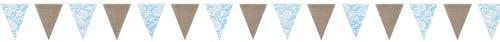 G2PLUS Lace Bunting 10.8 Feet Vintage Flag Banner Jute Pennant Flag Garlands Fabric Triangle Flags Bunting Lovely Cloth Shabby Chic Decoration for Birthday Rustic Wedding Parties Bedrooms (Lace+Linen)