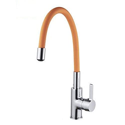 Robinet de cuisine 360 en acier inoxydable orange 37ME