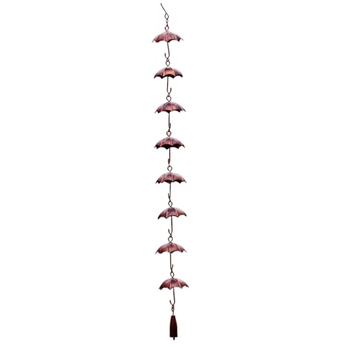 Goot Chain Downspout, Umbrella Rain Chain, 39 inch Metal Rain Catcher Chain, Hanging Gutter Chain Downspout voor villa's, binnenplaatsen, Parks Outdoor Summer Decor