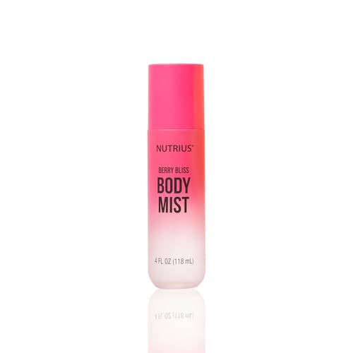 Nutrius Body Mist - Berry Bliss, 4 FL OZ - Refreshing and Hydrating Daily Fragrance