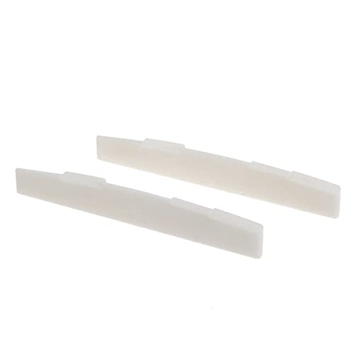 Guitar Parts_ 2 Pieces 73.15mm Compensated Acoustic Guitar Bone Saddle
