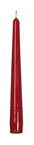 Cereria di Giorgio Risthò Candele Coniche Laccate, Cera, Rosso, 2.2x2.2x21 cm, 6 unità