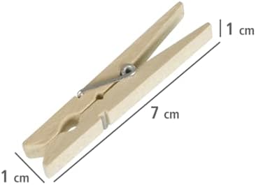 WENKO Klamerki, Spinacze do Prania 7 cm, 50 Sztuk, Naturalny