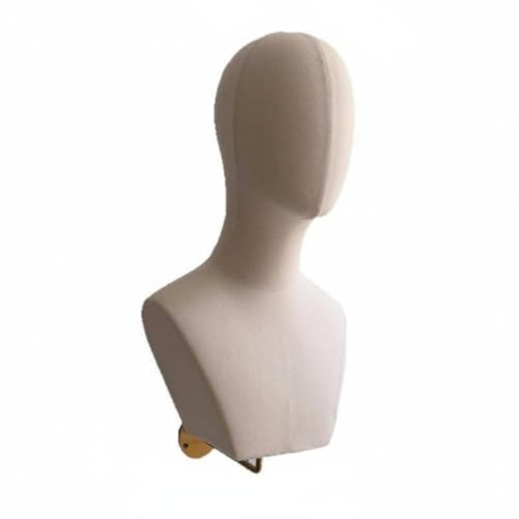Gold Wall-Mounted Mannequin Bust with Hook for Hairpieces