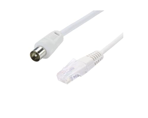 cordon balun - rj45 mâle / tv 9.52 mm mâle - passif - 1.50 mètres - erard 4482