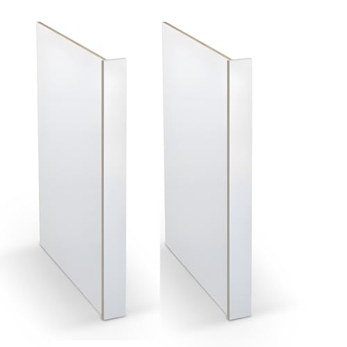 Lieeres Dishwasher Cabinet End Panel, Kitchen Cabinet End Panel, Solid Wood, White Shaker Color, Paint, RTA, 2 Pieces in 1 Carton, 3