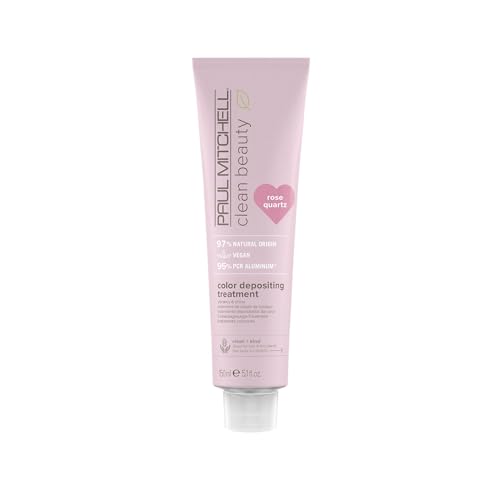Paul Mitchell Clean Beauty Color-Depositing Treatment, For Refreshing + Protecting Color-Treated Hair 5.1 oz, Rose Quartz