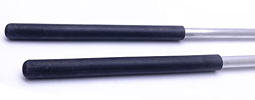 Jiayouy 1 Pairs Drum Mallets Rubber Heads Marimba Xylophone Mallets Percussion With Aluminium Alloy Handle 15 Inch Long Black #TOP3