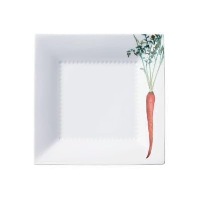 ノリタケ(京香旬彩)23cmスクエアプレート(金時人参)