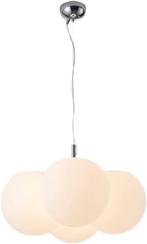 Luminaire suspendu blanc 4 lumières pour éclairer efficacement une table de cuisine