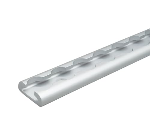 Mytee Products 4 Pack Heavy Duty Aluminum 2ft L-Track Trailer Tie Down Rail for Enclosed, Utility Trailers, Cargo Vans, Truck Beds, Securing Motorcycles, ATVs, Dirt Bikes - 2,225 lbs BS - Silver