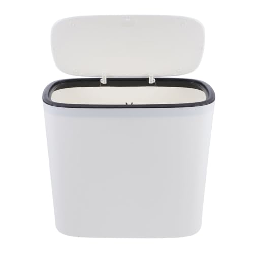 Cabilock Cubo de Basura Pequeño con Tapa Press Blanco