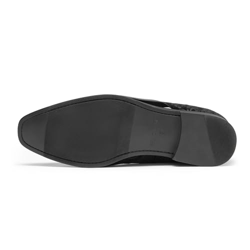 Bruno Marc Men's Dress Tuxedo Shoes Classic Patent Velvet Lace-up Formal Caden Oxford4