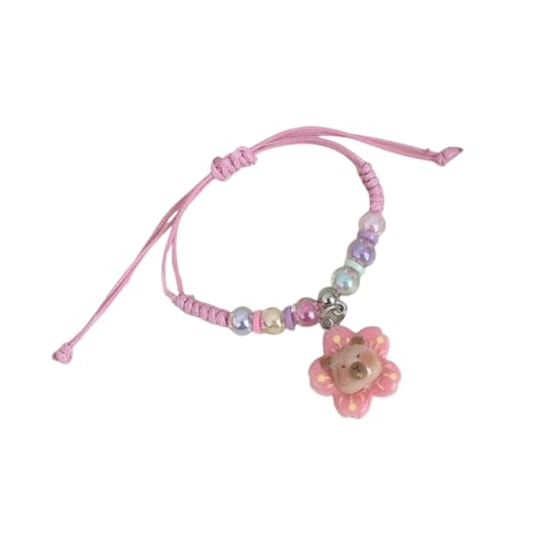 Colorful Macaron Rope Bracelet For Kids With Cute Cartoon Capybara Designs And Adjustable Soft Strap Perfect For Gifts4