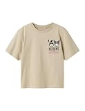 NAME IT Nkfjixara Hellok SS Nreg Top Box Sky, Beige, 122-128