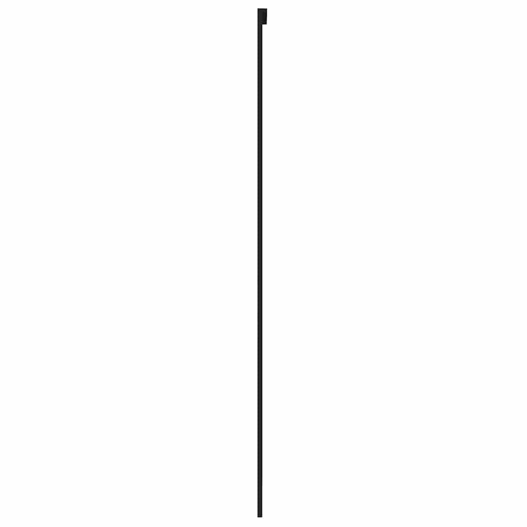 vidaXL Porte coulissante noir 76x205 cm verre trempé aluminium