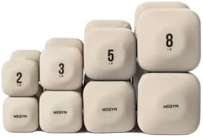 WeGym SafeGrip Square Dumbbells with Anti Slip Handles, Aesthetic Free Weights for Home Workouts, Stable Design Prevents Rolling during Floor Exercises 39