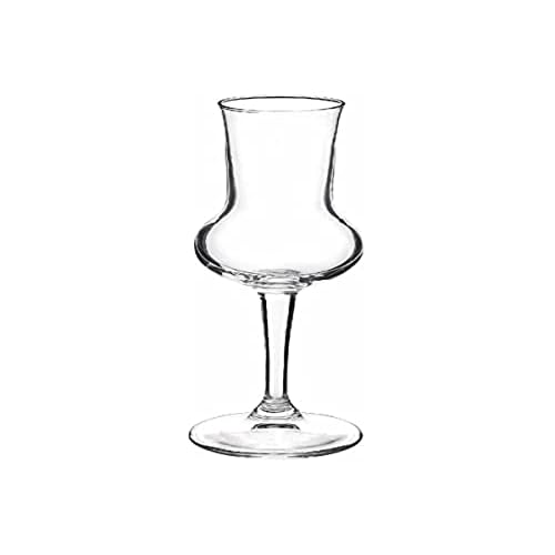 Bormioli Rocco 2973900 - Juego de 6 copas de cristal de reserva Grappa Cl 8.5 para decoración de mesa