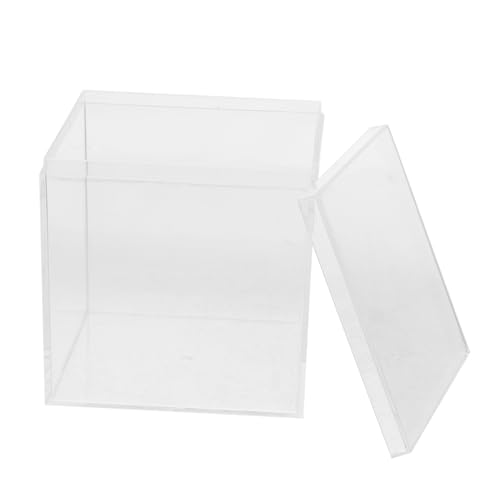 CHILDWEET Transparent Storage Box with Lid Display Case for Jewelry Trinkets and Collectibles Plastic Organizer