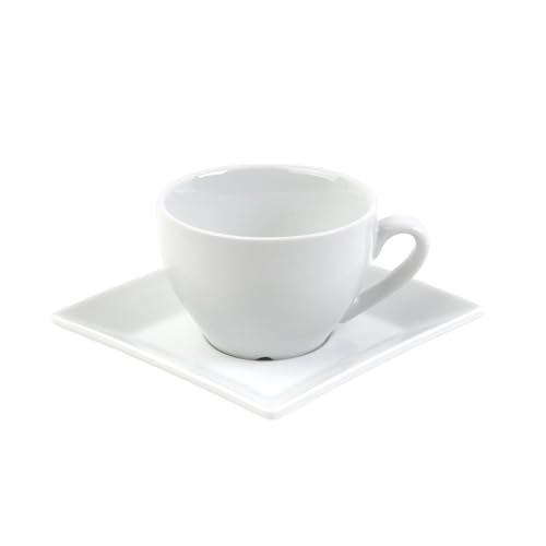 Holst Porzellan CL 004 YK - Juego de capuchino (porcelana, 0,20 L, 2 unidades), color blanco