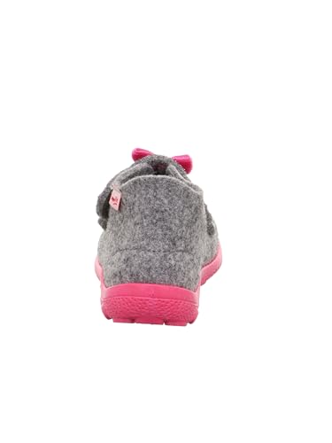 Superfit Baby Mädchen - Schuhe HAPPY Slipper, Modern, HELLGRAU/PINK 2500, 22