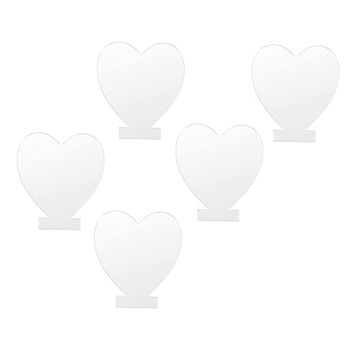 VILLCASE 5Pcs Heart Shaped Acrylic Lamp Plate Durable Transparent LED Light Board for DIY Night Light Decor Chic and Sturdy Design for Creative Home Lighting