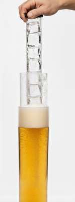 XL Getränkespender + Eiswürfelrohr Bier Wasser Saft Cocktail Party 1,5L oder 3 L BEVD1,5S/3,0S/1,5B/3,0B (Schwarz-Transparent BEVD 3,0 B, 3 Liter)