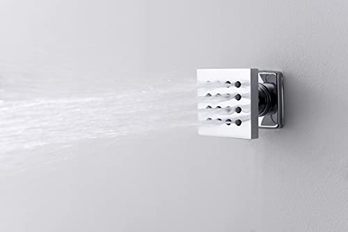 Cascada 12” Square Shower System con Monocomando y 3 Botones, 3 Funciones (Lluvia, Jets Corporales y Ducha de Mano) en Bronce Aceitado miniatura 5