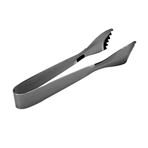 Pince à glace de qualité alimentaire Thic Stainl Steel Empêche la glissade Sugar Food Tweezers pour la cuisine à la maison Bar Noir Plaqué or Glace Sstongar Tongsfood Tongsstainl Acier Glace