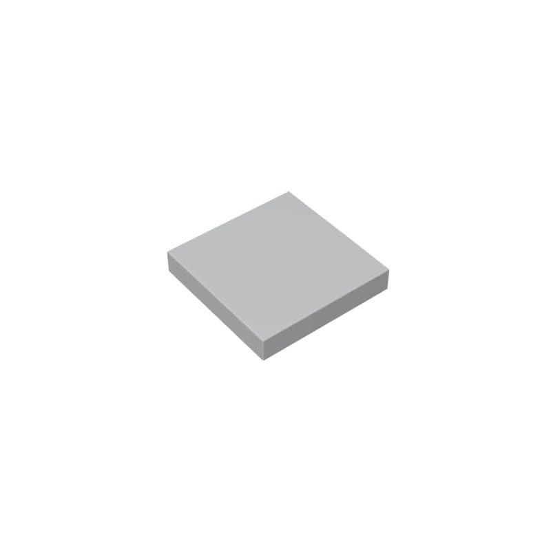 Gobricks 3068 Foundation Plate Tile 2x2 with Groove 50 Pieces GDS-561 Compatible with Lego Building Blocks Color:Light Bluish Gray — image 1