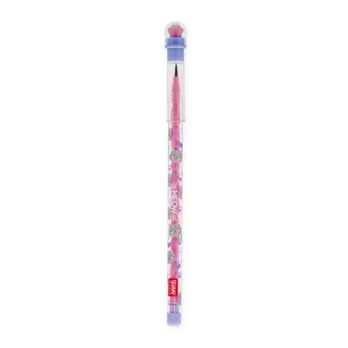 Legami - Crayon empilable avec caoutchouc Take a Tip, Thème Kitty, 11 Mine 2B, Pas besoin de taille-crayon, facile à utiliser, petit caoutchouc TPR inclus,...