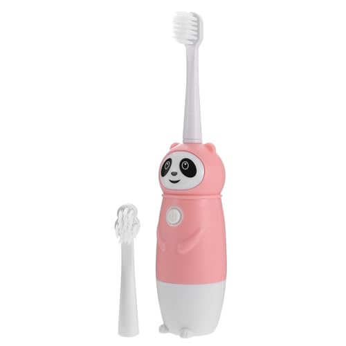 MAGICLULU Cepillo de Dientes Automático para 3-12 Años, Limpiador Dental Eléctrico Resistente al Agua, Cabezal Suave de Seguridad, Kit Infantil 1 Unidad Rosa y 2 Recambios para Cuidado