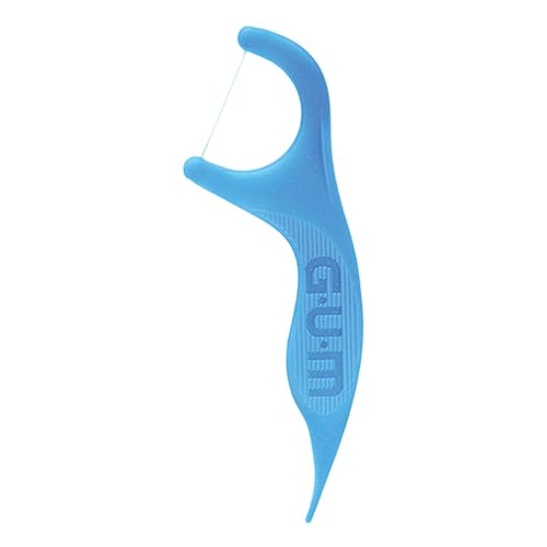 Flosser GUM Multipla Ação, Fio Dental com haste, Sabor Menta, 40 unid., Gum, Azul