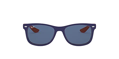 Ray Ban Unisex Sonnenbrille RJ9052S, Gr. Medium (Herstellergröße: 48), Mehrfarbig (Gestell: Blau/Orange, Gläser: Blau Klassisch 178/80)